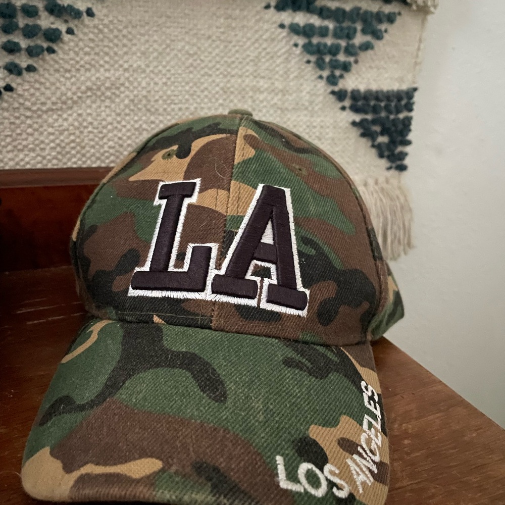 Camouflage Cap with LA Embroidery